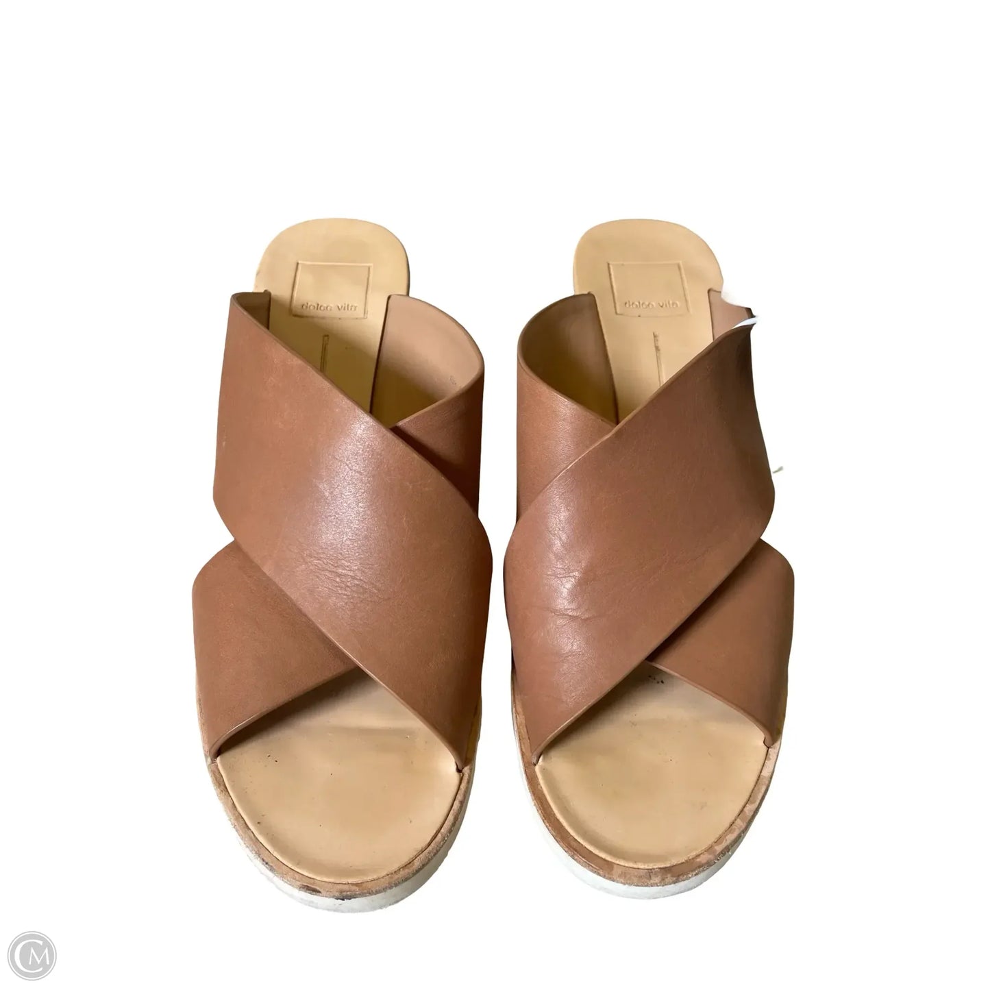 Sandals Heels Wedge By Dolce Vita In Tan, Size: 9.5