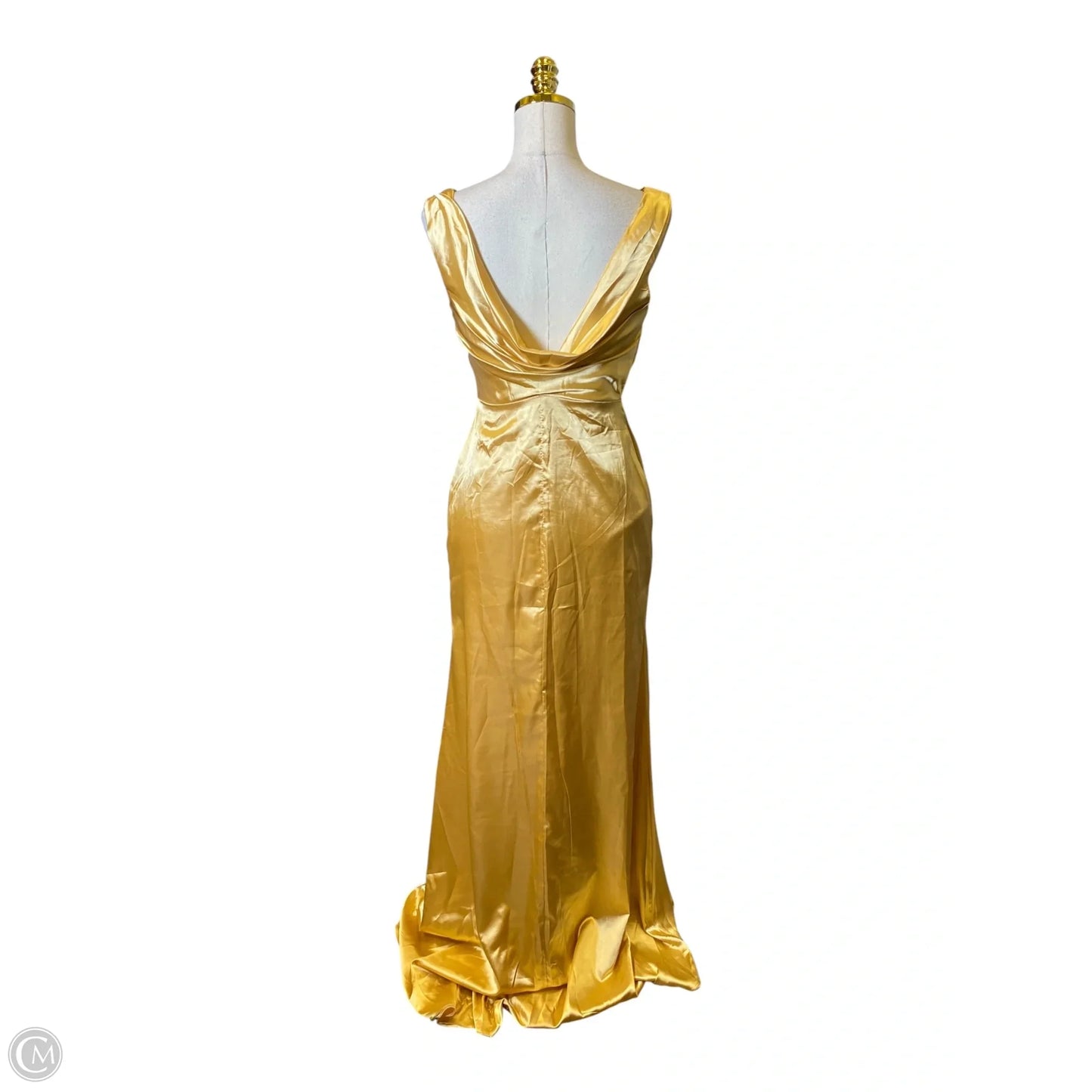 Dress Party Long By Clothes Mentor In Gold, Size: S