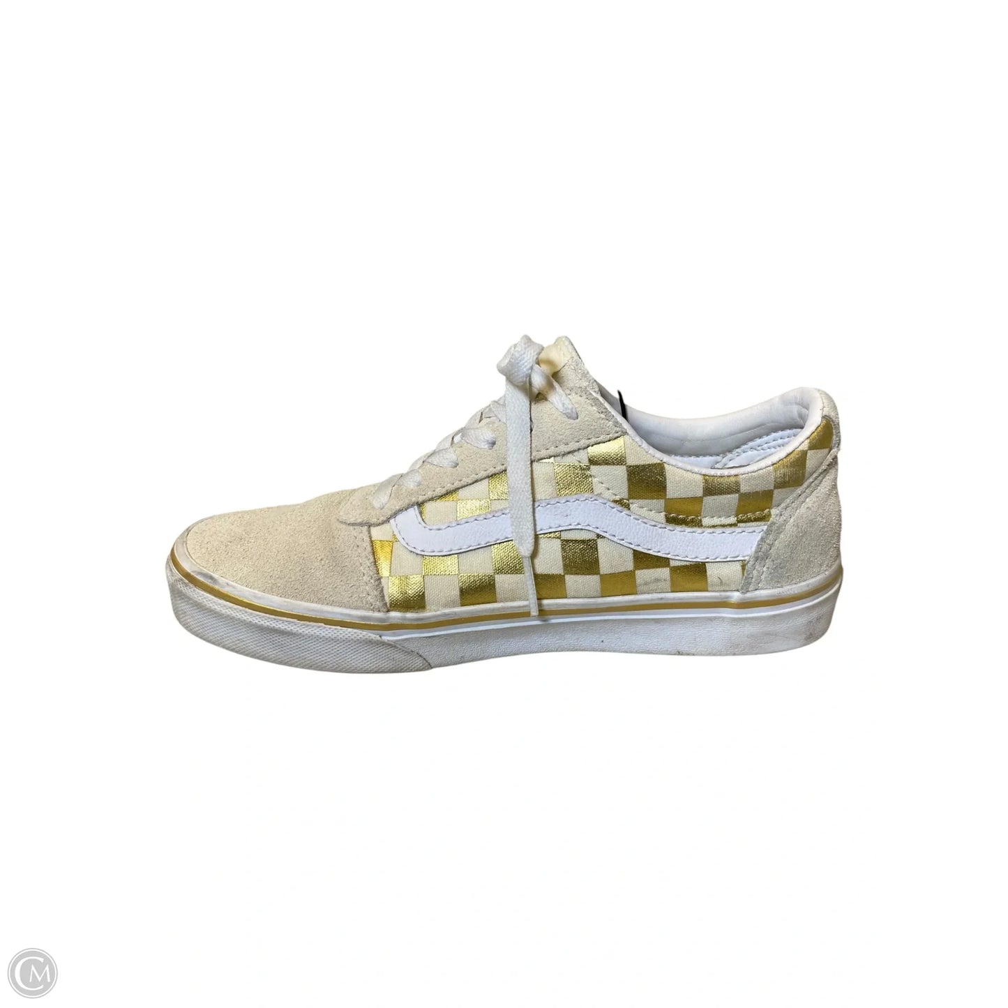 Shoes Flats By Vans In Gold & Tan, Size: 6.5