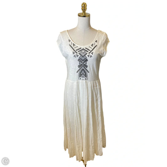 Dress Casual Midi By Free People In Black & Cream, Size: M