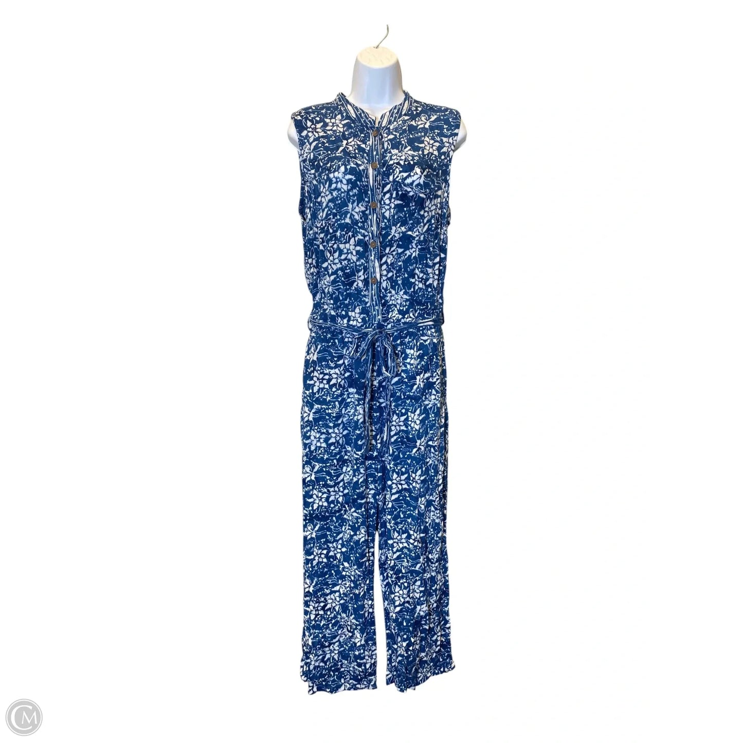 Jumpsuit By Soft Surroundings In Blue & White, Size: Lp