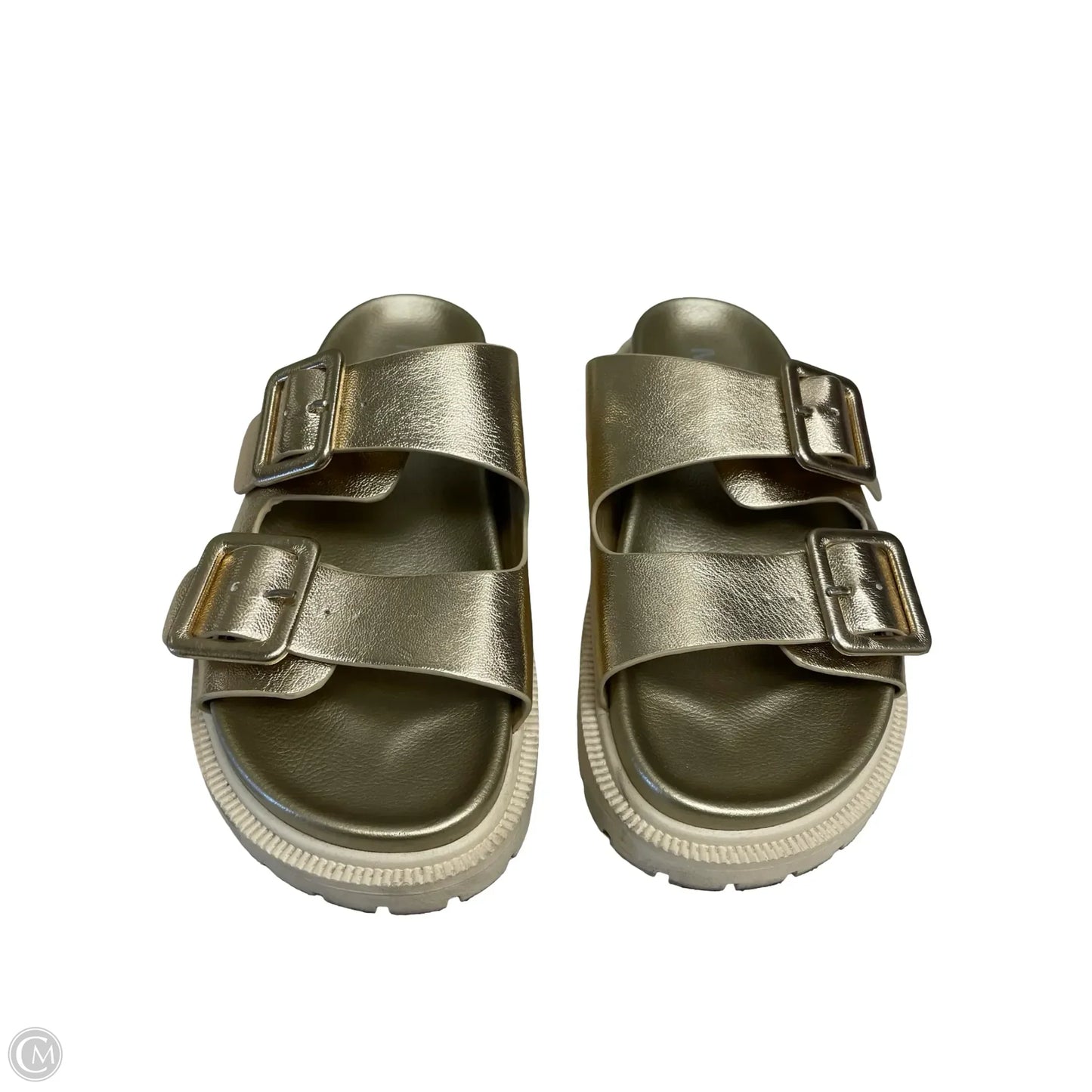 Sandals Heels Platform By Mia In Gold, Size: 6.5