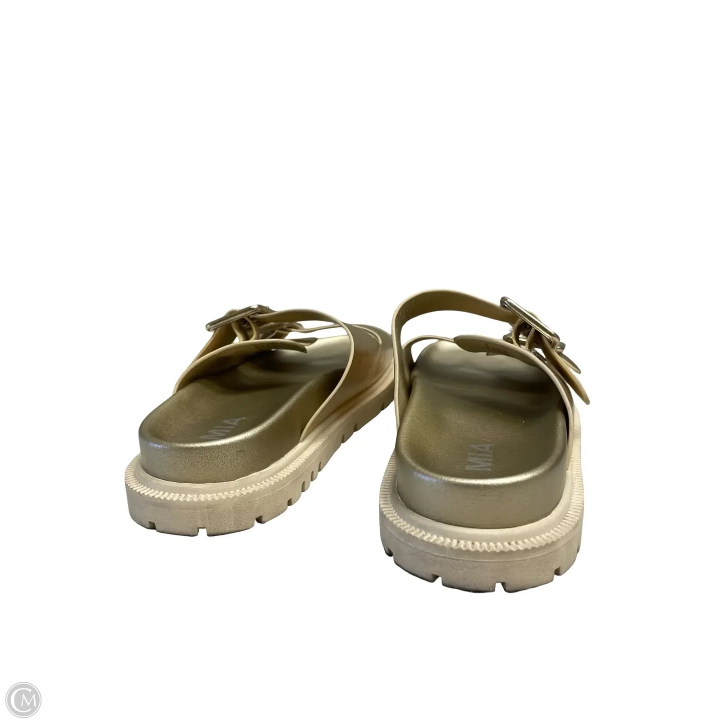 Sandals Heels Platform By Mia In Gold, Size: 6.5