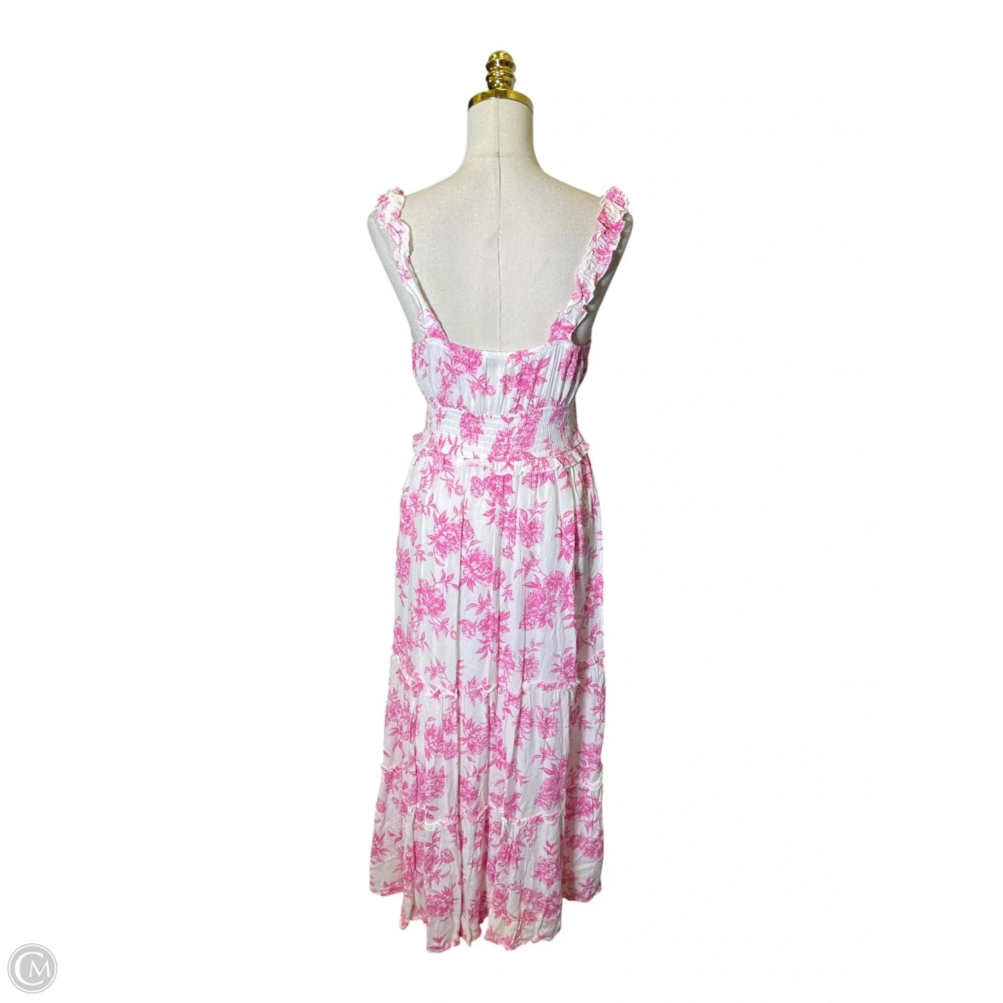 Dress Casual Maxi By Inspired Hearts In Pink & White, Size: L