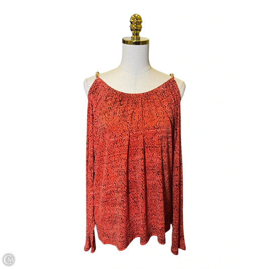 Top Long Sleeve By Michael By Michael Kors In Multi-colored, Size: Xl