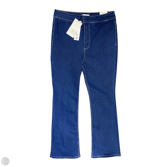 Jeans Flared By Zara In Blue Denim, Size: 12