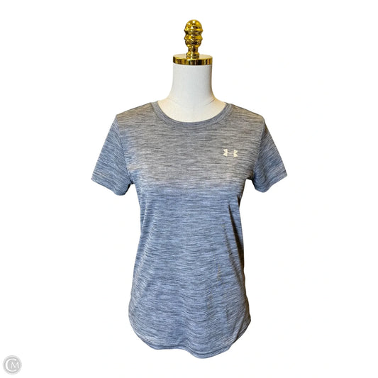 Athletic Top Short Sleeve By Under Armour In Grey, Size: S