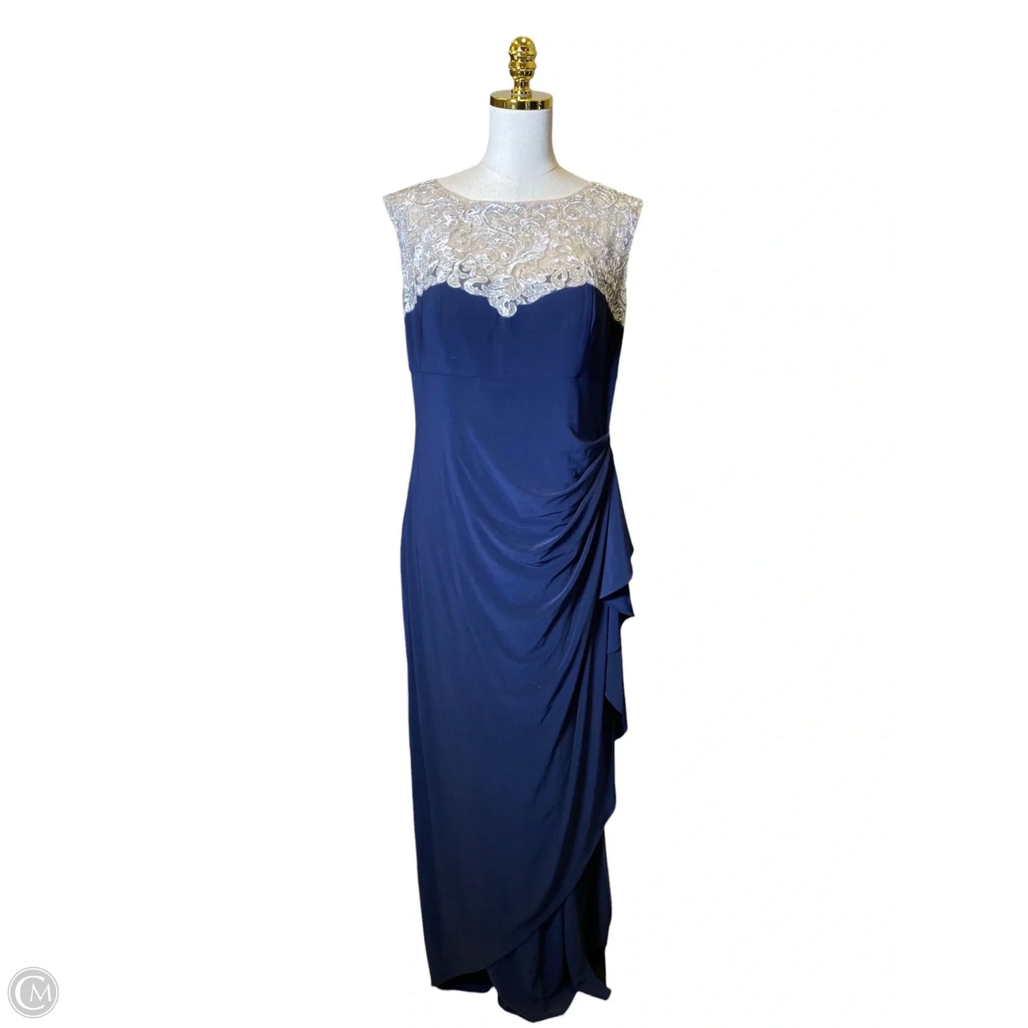 Dress Party Long By Clothes Mentor In Navy, Size: Xl