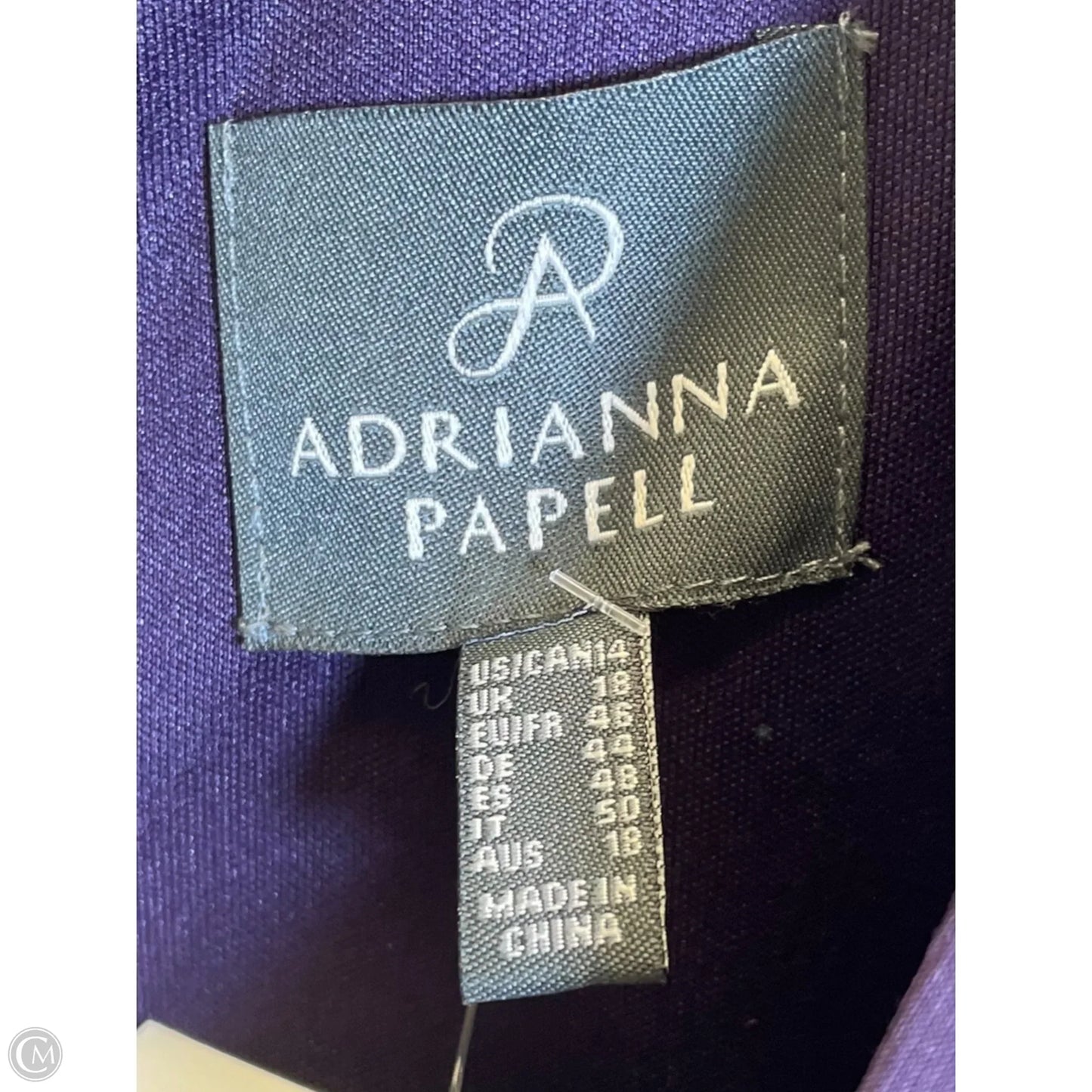 Dress Party Long By Adrianna Papell In Purple, Size: L