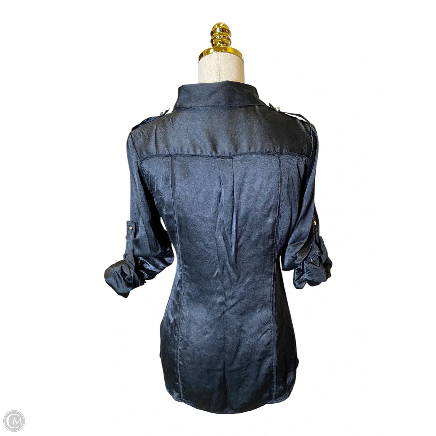 Blouse 3/4 Sleeve By White House Black Market In Black, Size: 4