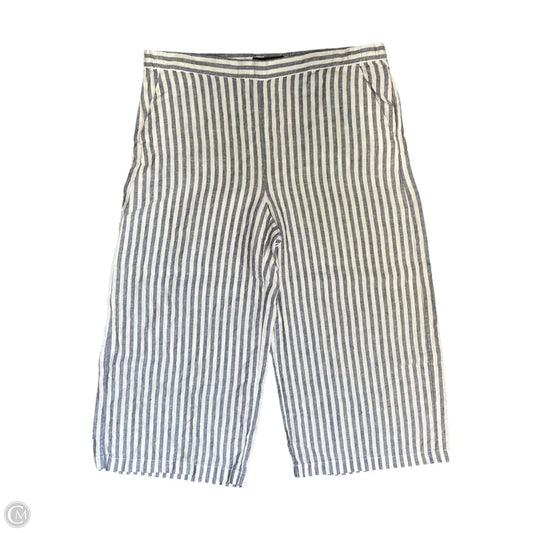 Pants Lounge By Ellen Tracy In Blue & White, Size: M