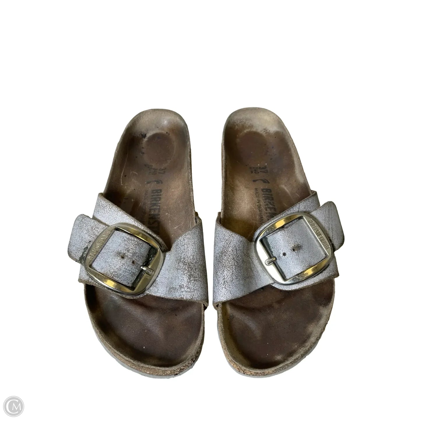 Sandals Flats By Birkenstock In Grey, Size: 6