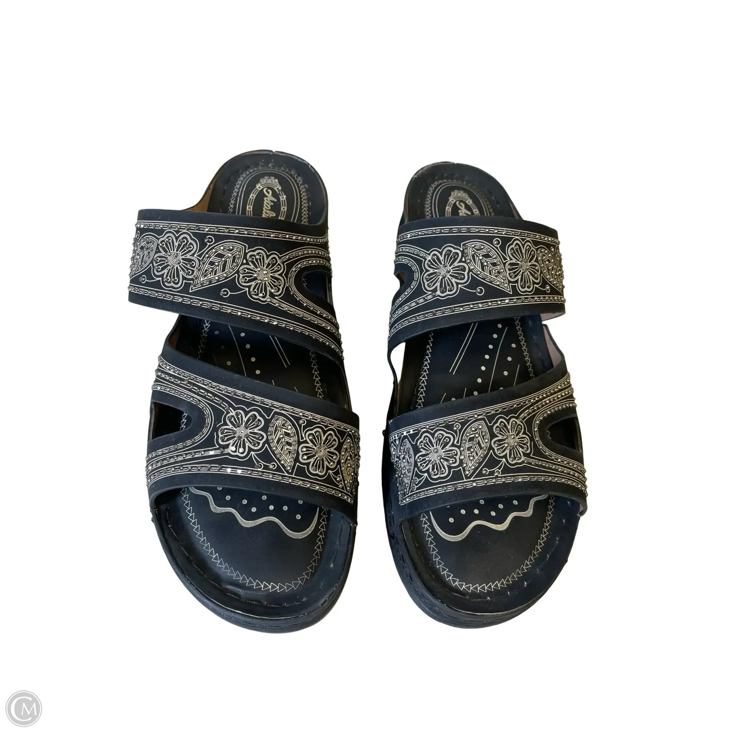 Shoes Flats By Clothes Mentor In Black & Tan, Size: 10