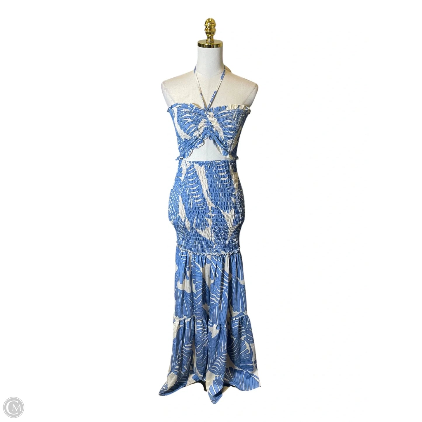 Dress Casual Maxi By Chicme In Blue & White, Size: S
