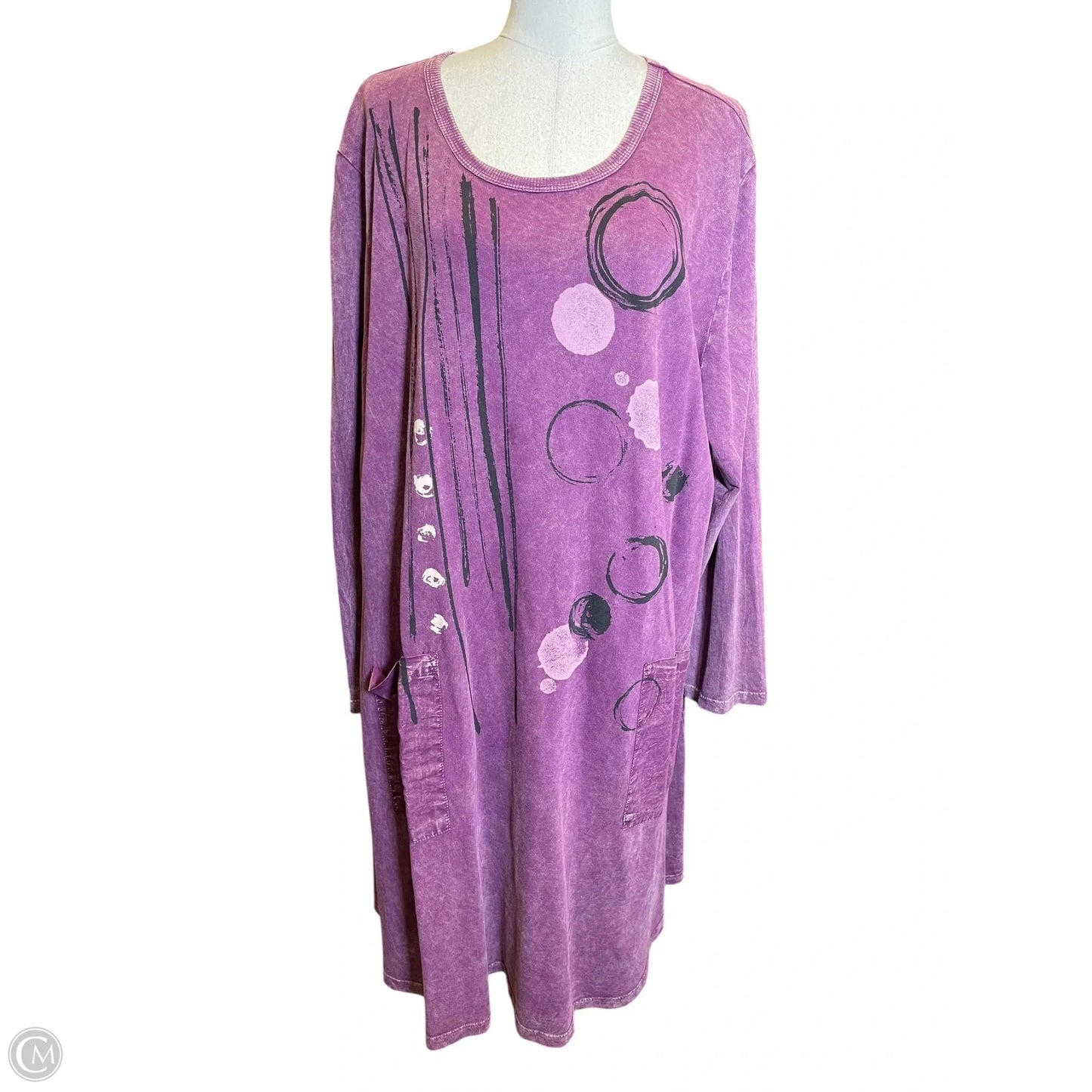Dress Casual Midi By Jess And Jane In Purple, Size: 2x