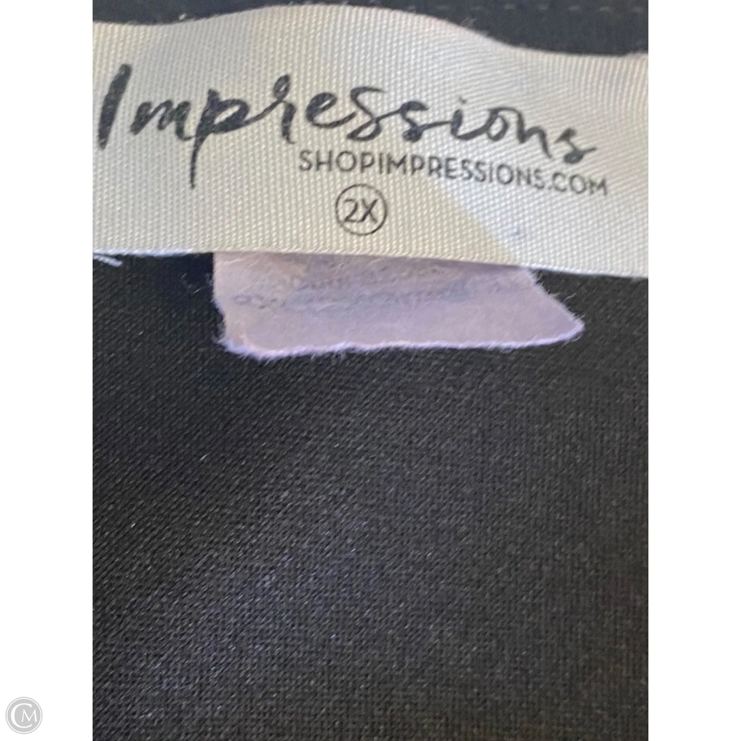 Dress Casual Short By Impressions In Black, Size: 2x