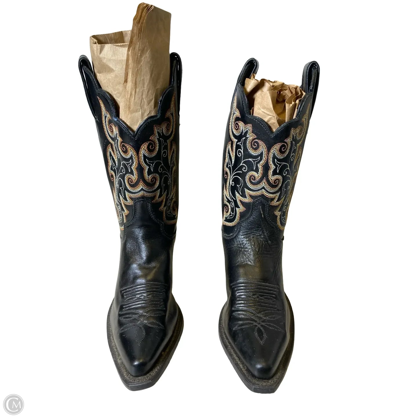 Boots Western By Justin In Black, Size: 6
