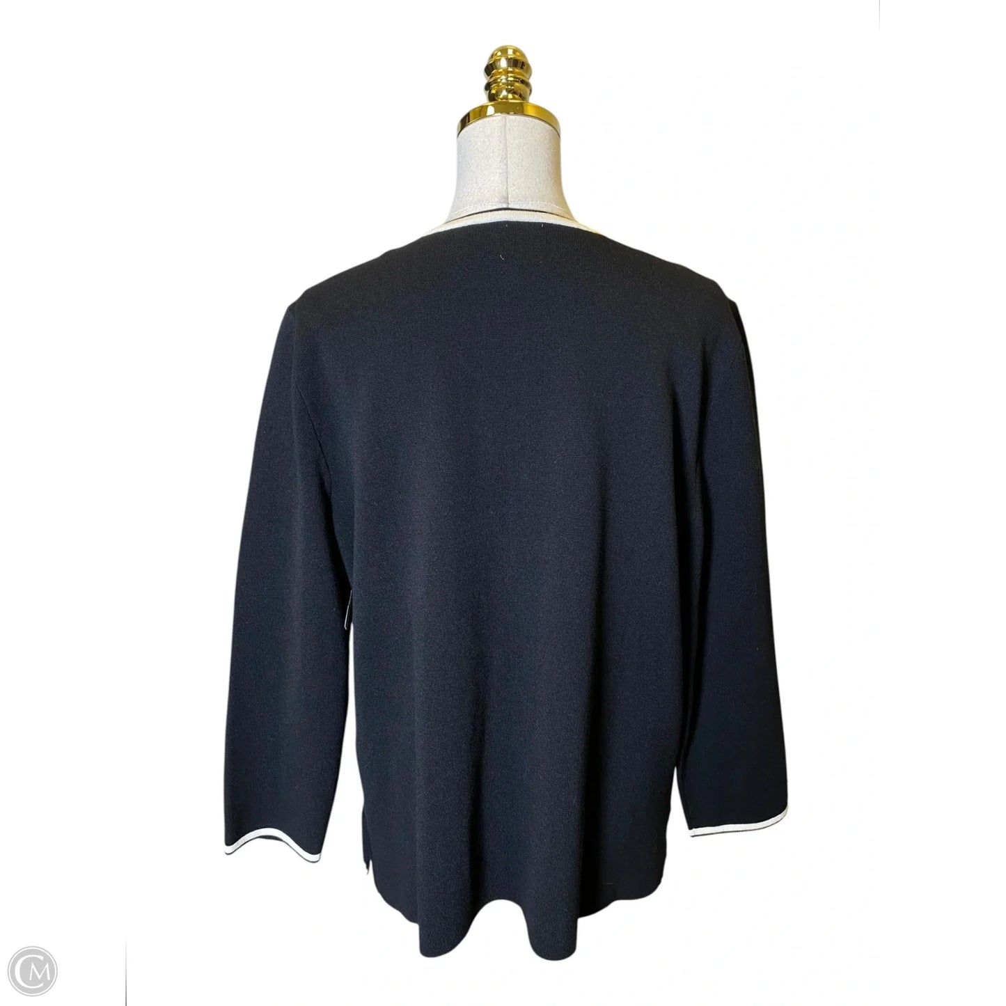 Jacket Other By Anne Klein In Black & Cream, Size: Xl