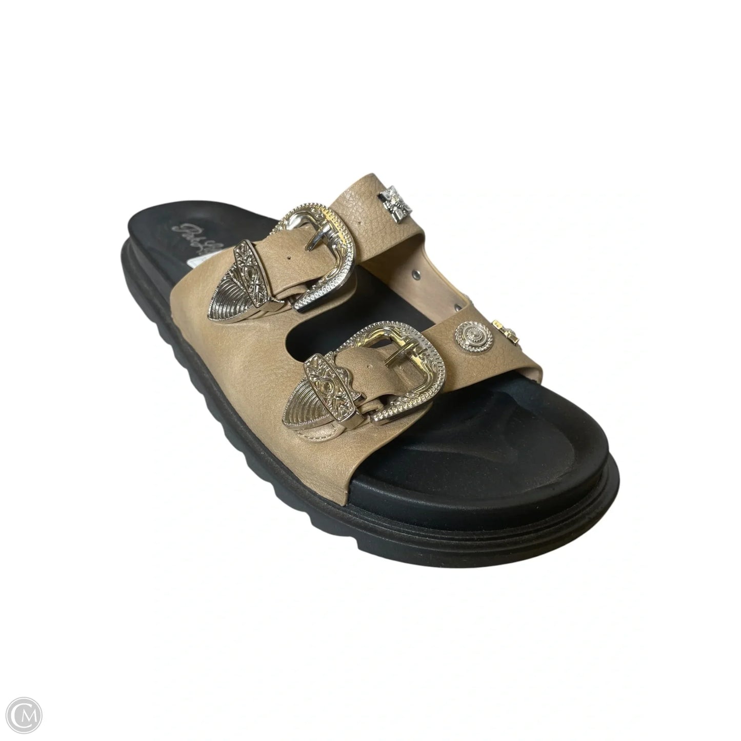 Sandals Flats By Pink Lily In Tan, Size: 10.5