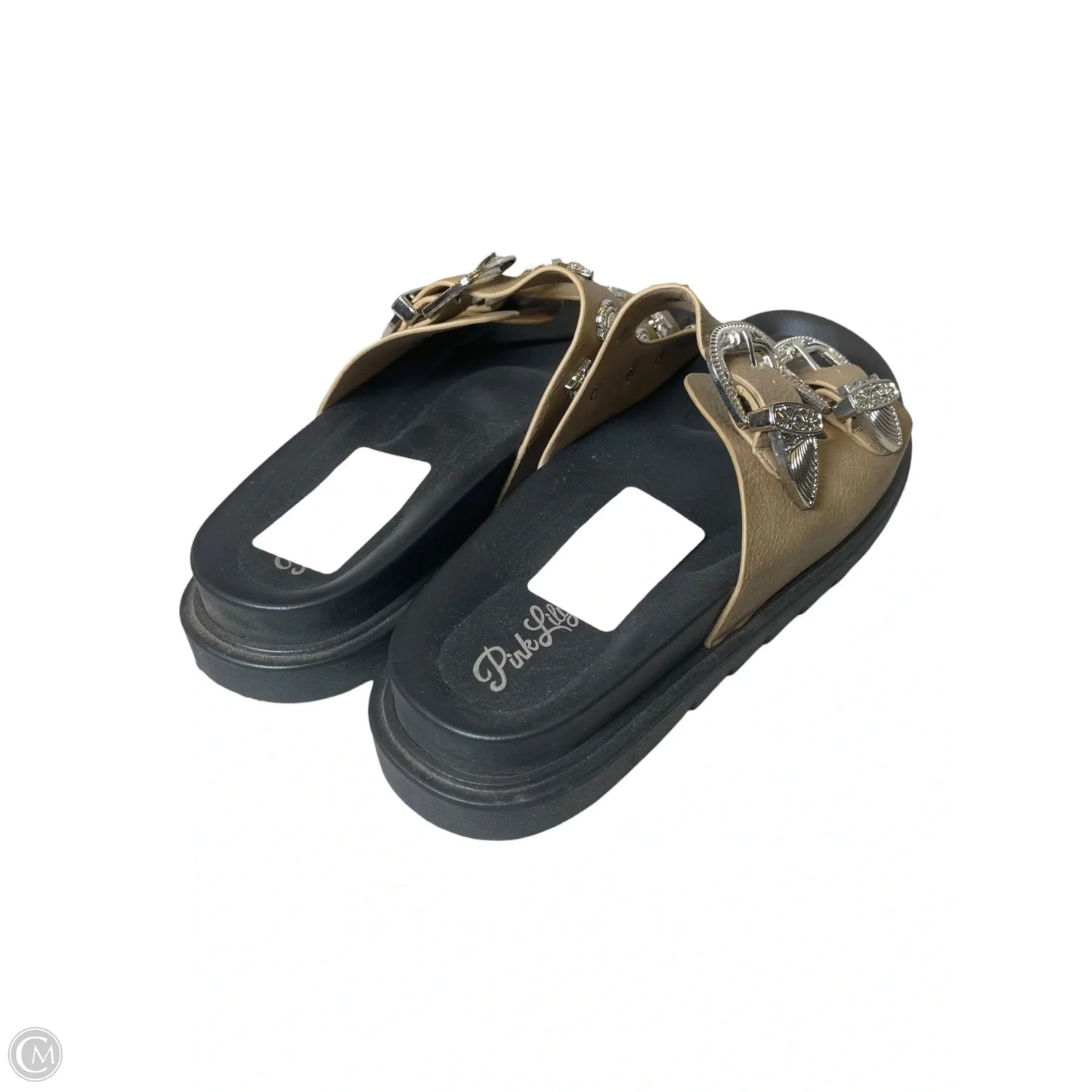 Sandals Flats By Pink Lily In Tan, Size: 10.5