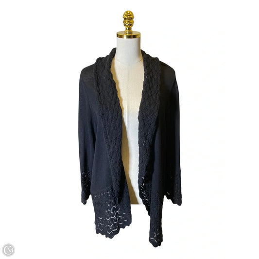 Sweater Cardigan By Croft And Barrow In Black, Size: 1x