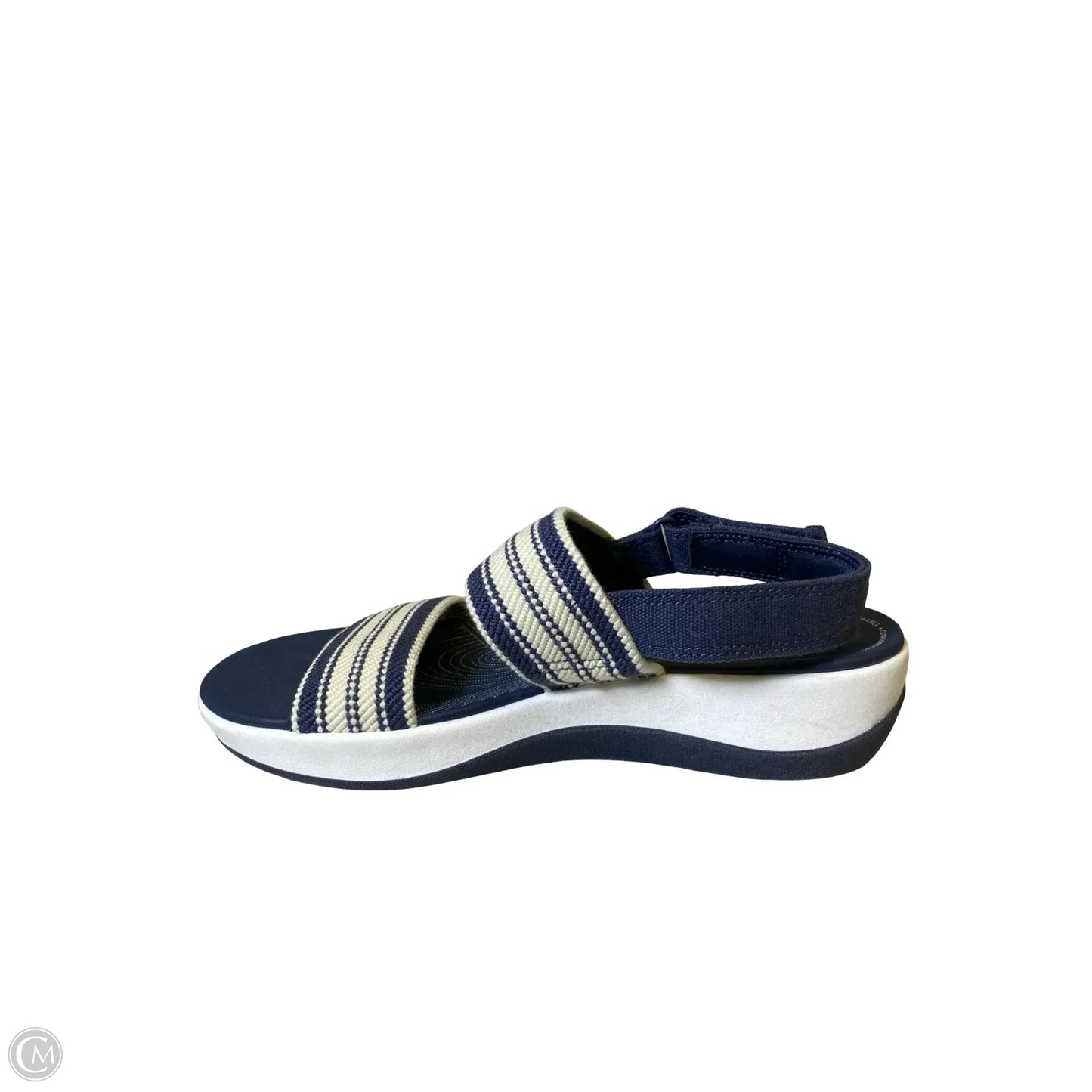 Shoes Heels Platform By Clarks In Blue & White, Size: 6.5