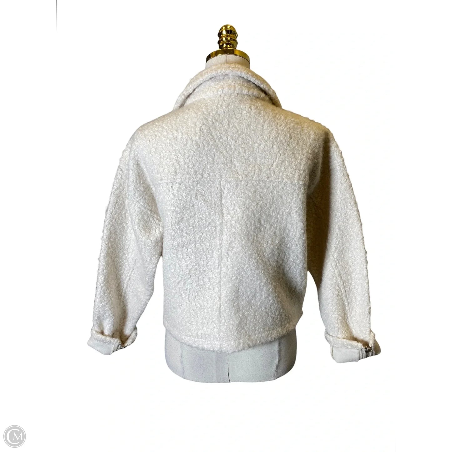 Jacket Faux Fur & Sherpa By No Boundaries In Cream, Size: L