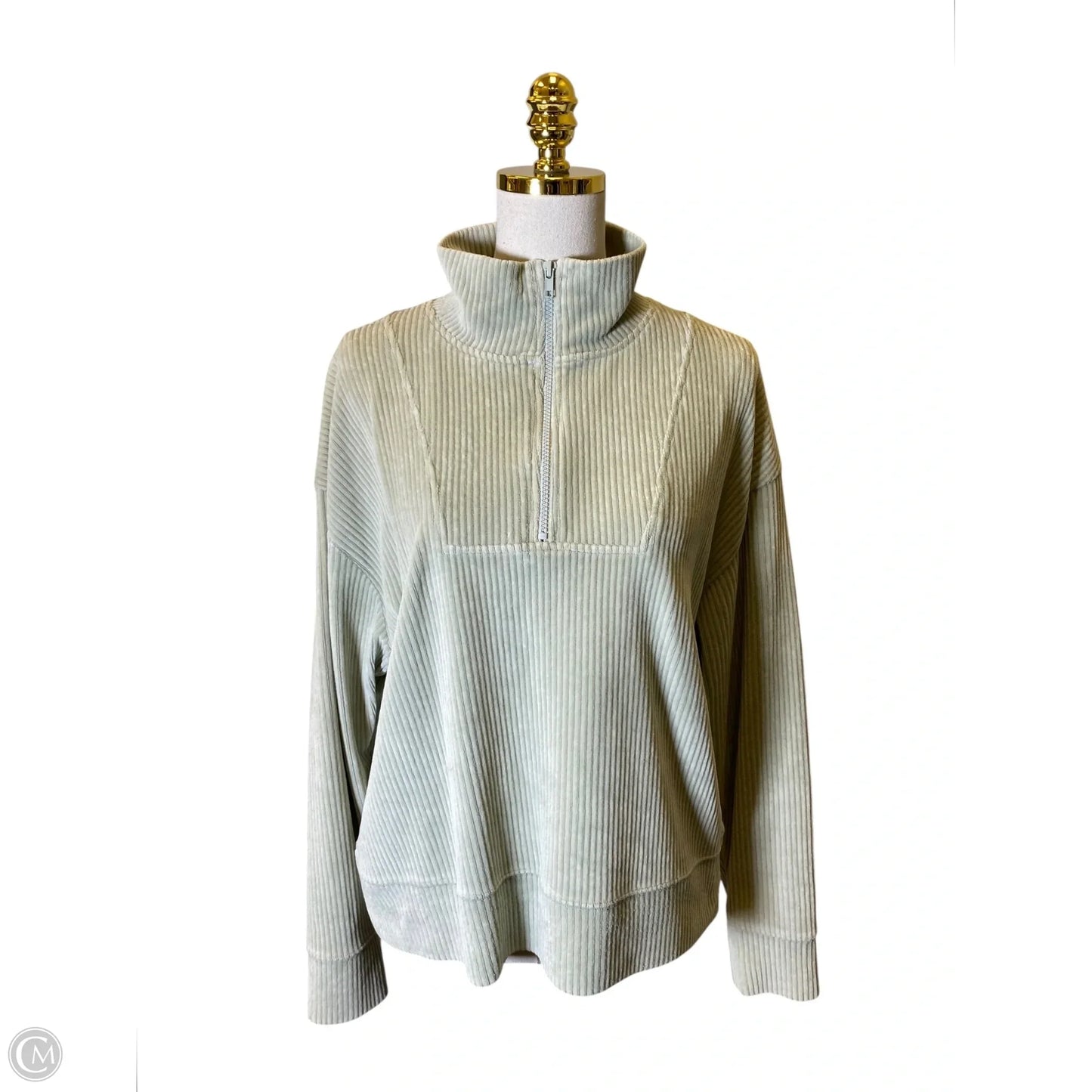Sweatshirt Collar By Top Shop In Green, Size: S