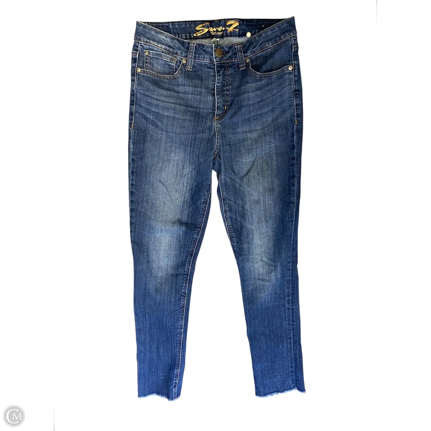 Jeans Straight By Seven 7 In Blue Denim, Size: 6