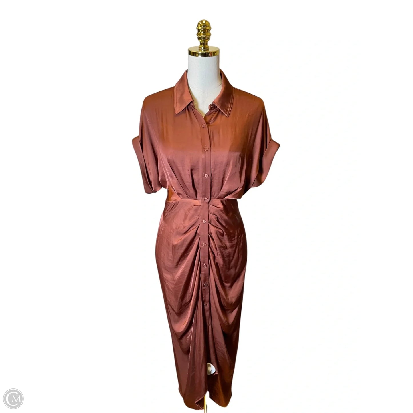 Dress Casual Midi By Steve Madden In Brown, Size: S