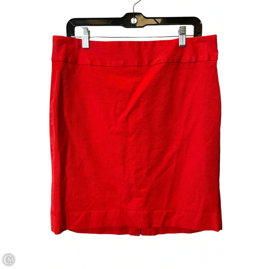 Skirt Midi By Banana Republic In Red, Size: Xl