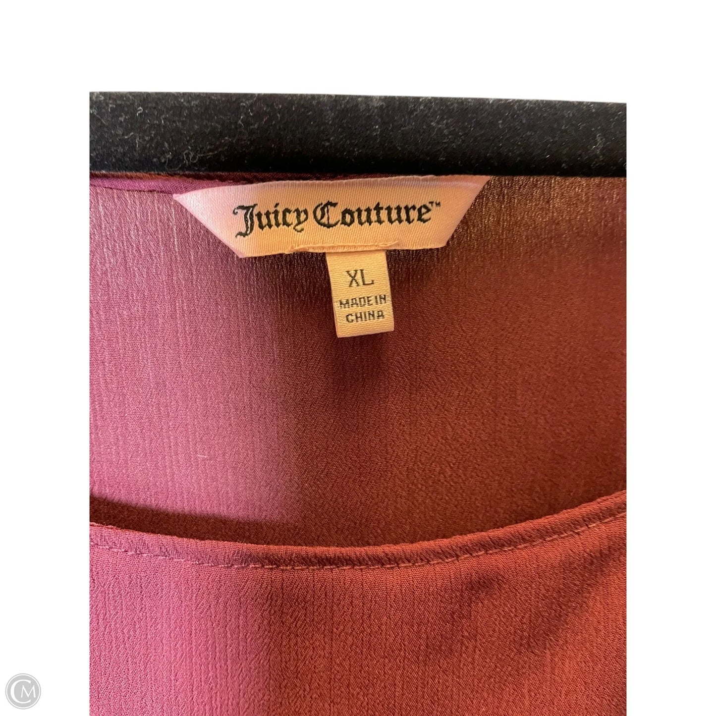 Top Long Sleeve By Juicy Couture In Maroon, Size: Xl