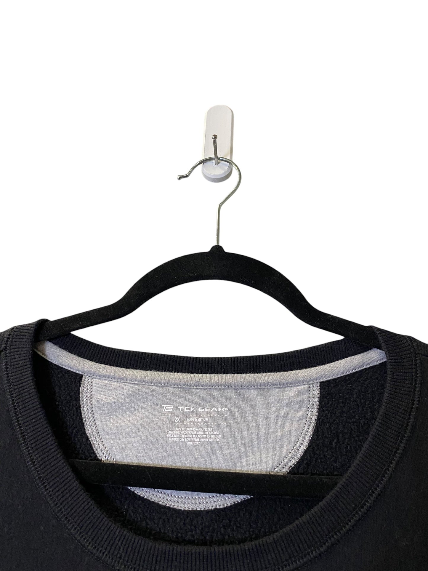 Sweatshirt Collar By Tek Gear In Black, Size: 2x