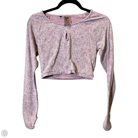 Athletic Top Long Sleeve Collar By Gym Shark In Purple, Size: M