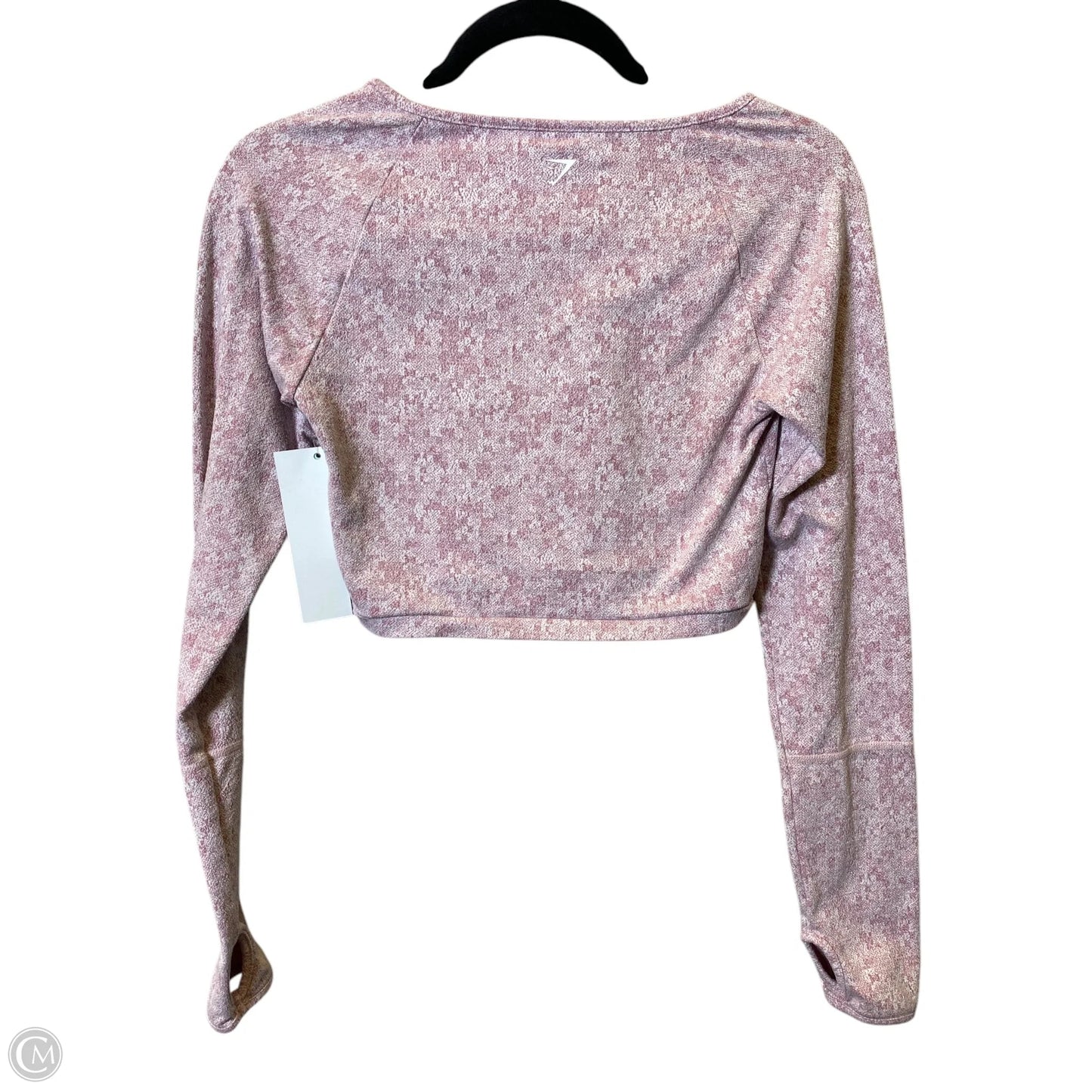 Athletic Top Long Sleeve Collar By Gym Shark In Purple, Size: M