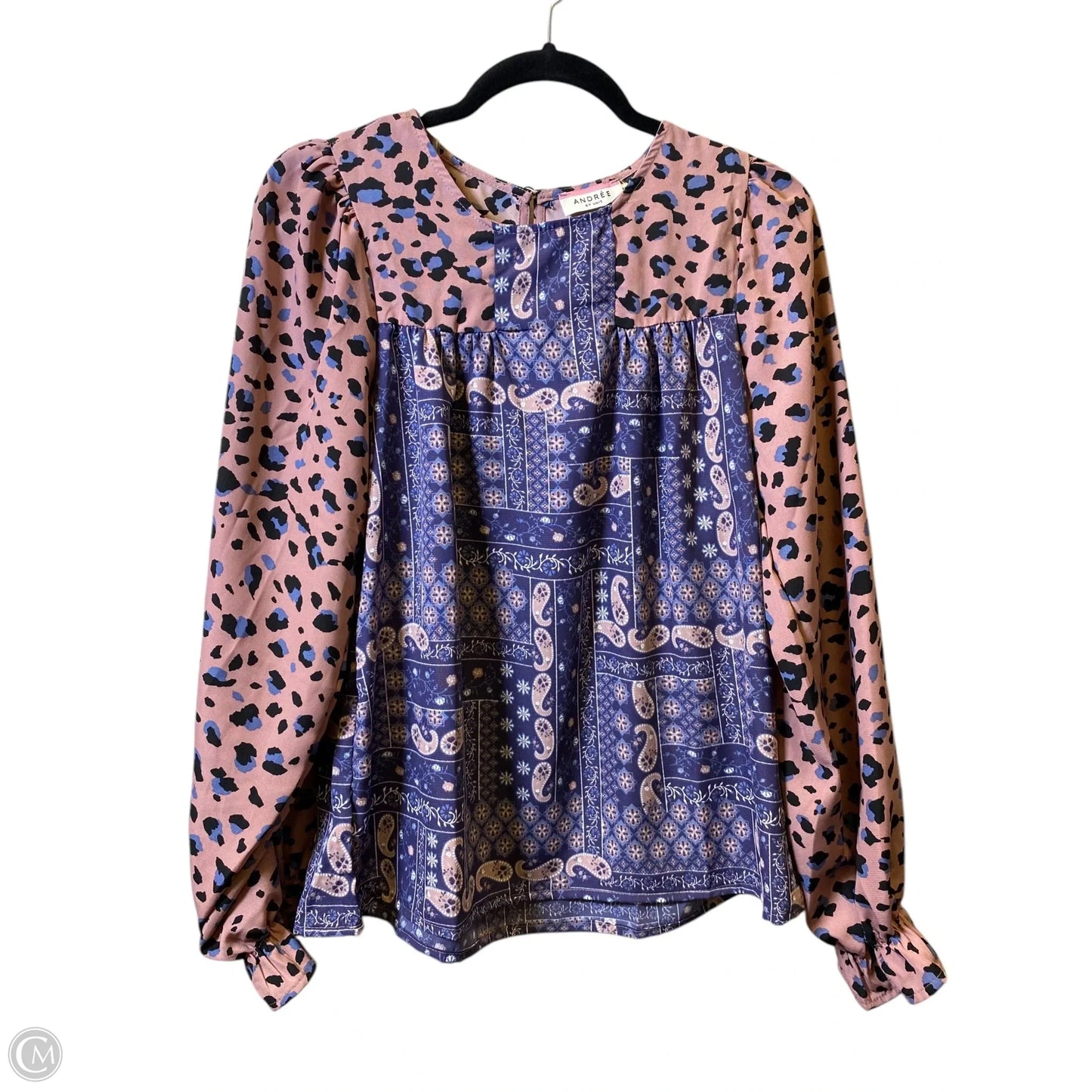 Top Long Sleeve By Andree By Unit In Multi-colored, Size: S