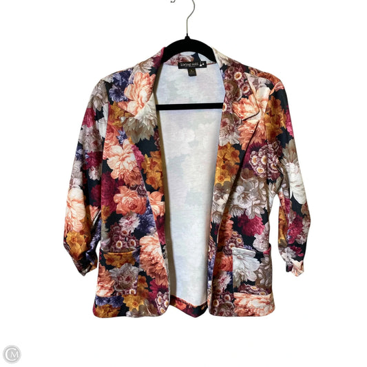 Blazer By Living Doll In Floral Print, Size: L