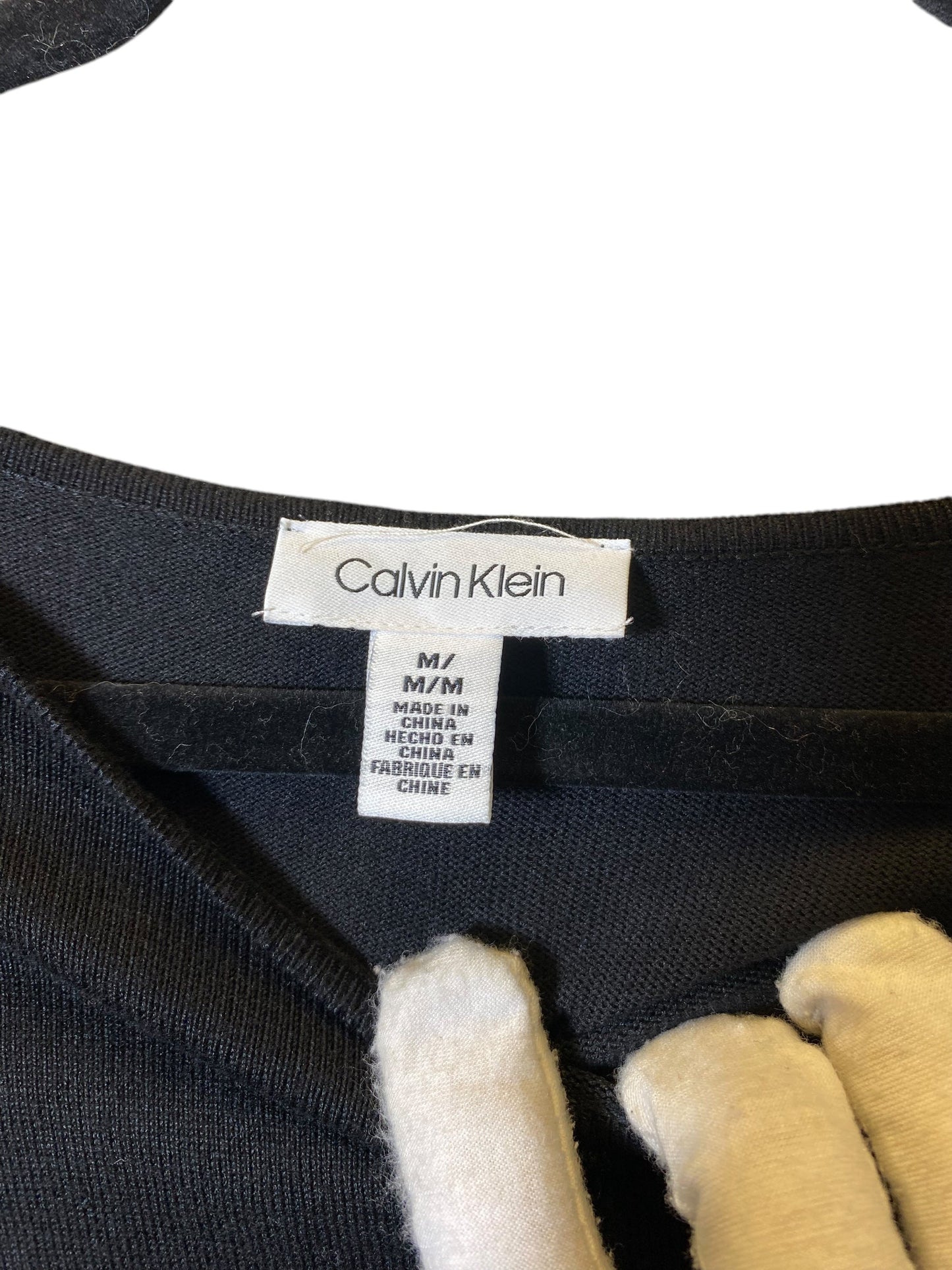 Sweater By Calvin Klein In Black, Size: M