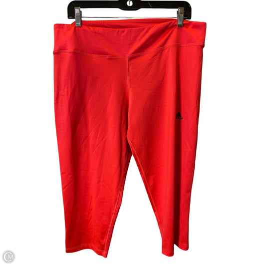 Athletic Capris By Adidas In Pink, Size: Xl