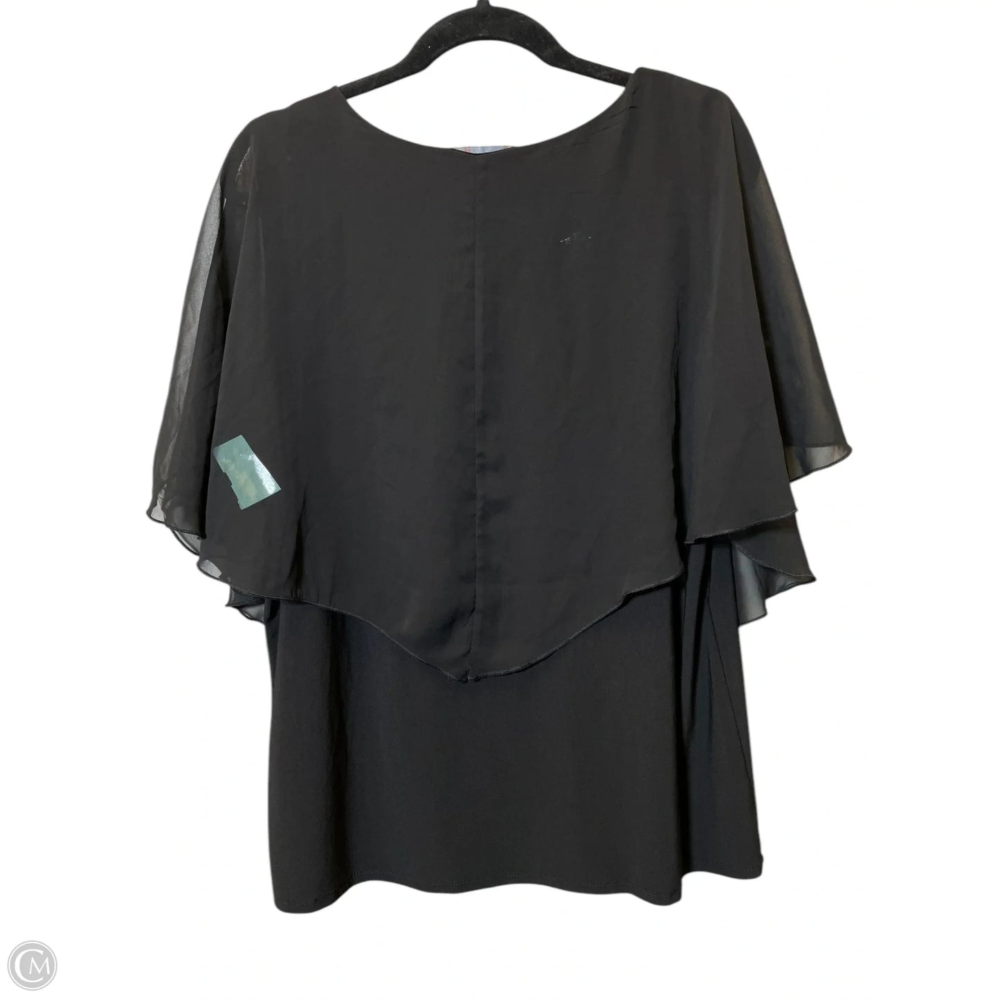 Top Short Sleeve By Atelier In Black, Size: 2x