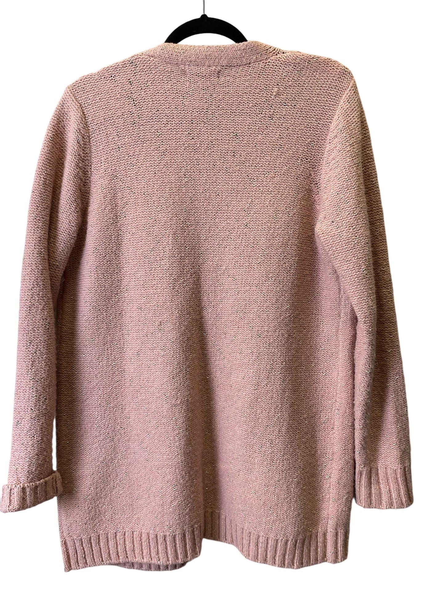 Sweater Cardigan By Alfani In Pink, Size: L