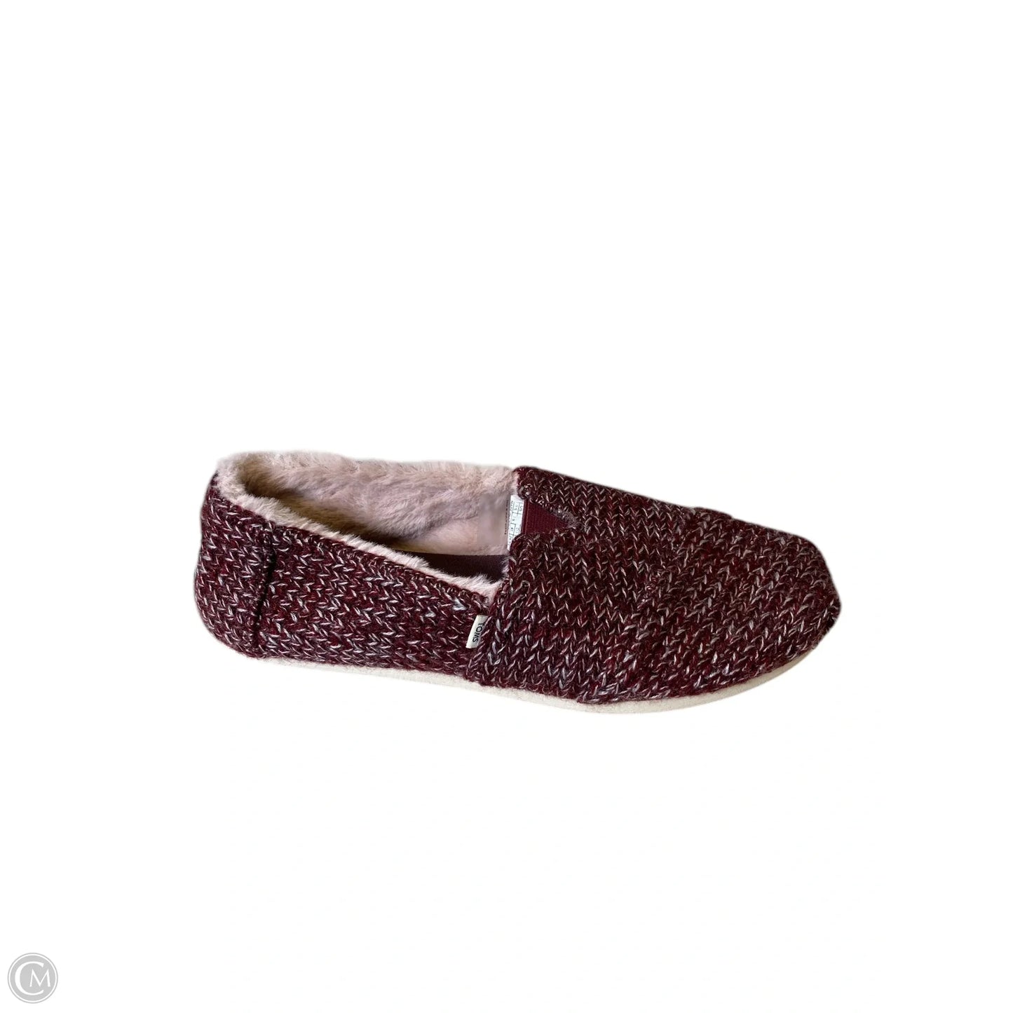 Shoes Flats By Toms In Maroon, Size: 9.5