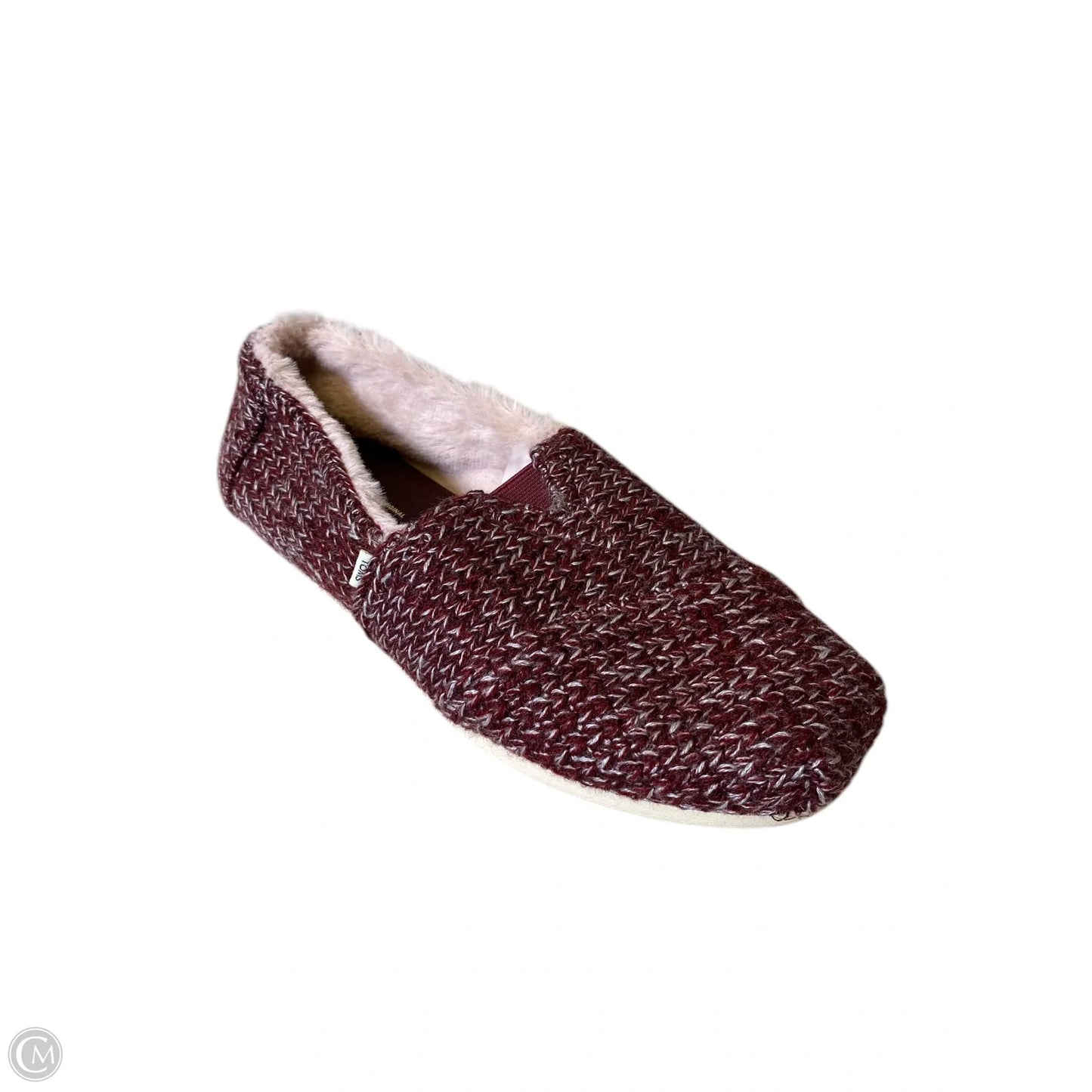 Shoes Flats By Toms In Maroon, Size: 9.5