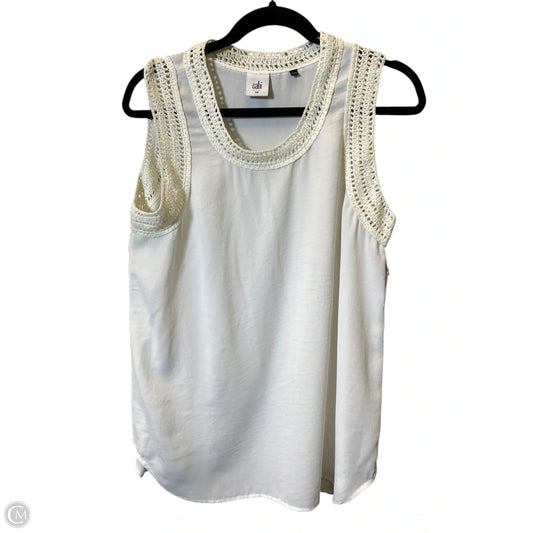 Top Sleeveless By Cabi In Cream, Size: M