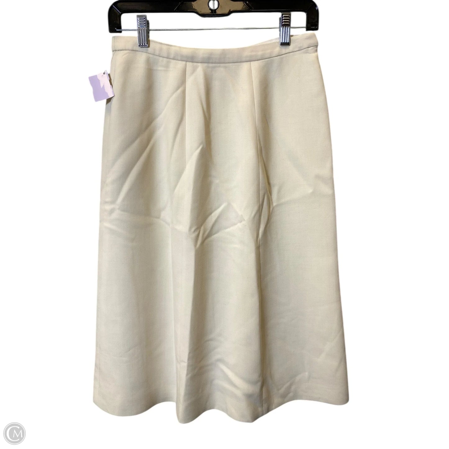 Skirt Designer By Giorgio Armani In Cream, Size: S