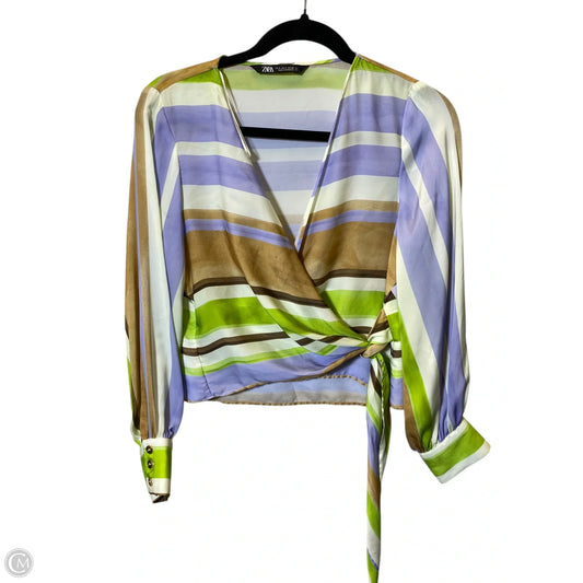 Top Long Sleeve By Zara In Multi-colored, Size: S