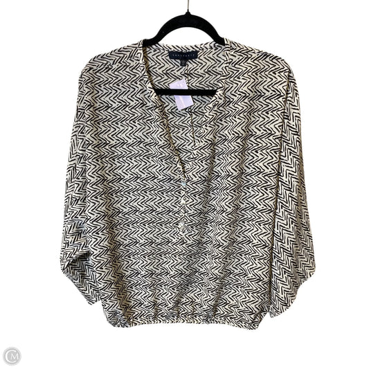 Top 3/4 Sleeve By Sanctuary In Black & Cream, Size: S