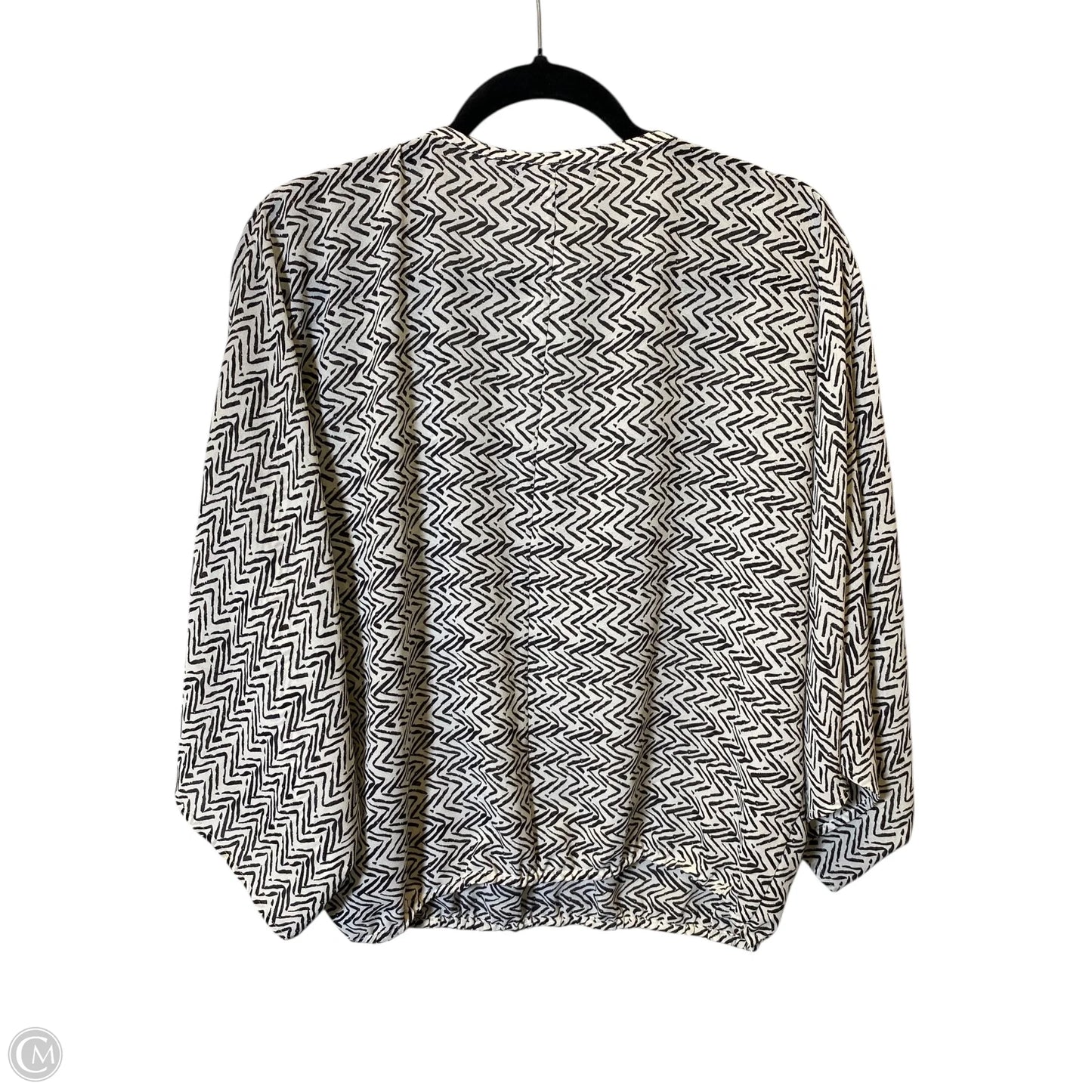 Top 3/4 Sleeve By Sanctuary In Black & Cream, Size: S