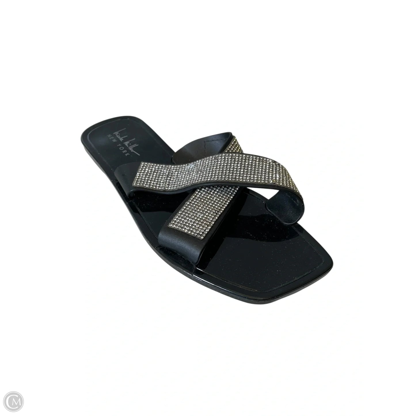 Sandals Flats By Nicole Miller In Black & Silver, Size: 7
