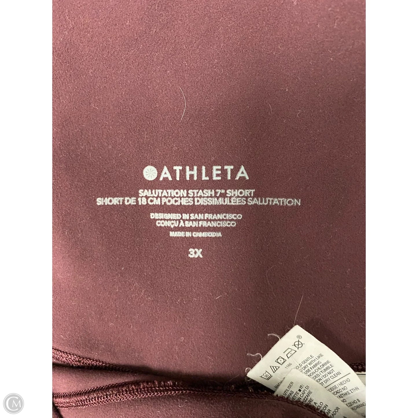 Athletic Shorts By Athleta In Maroon, Size: 3x